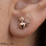 Blade of Love – 14K Gold Threadless/Threaded End - piercing - zone.com