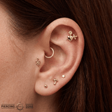 Blade of Love – 14K Gold Threadless/Threaded End - piercing - zone.com