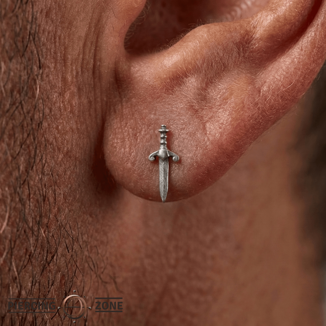 Blade Satin – 14K Gold Threadless End - piercing - zone.com