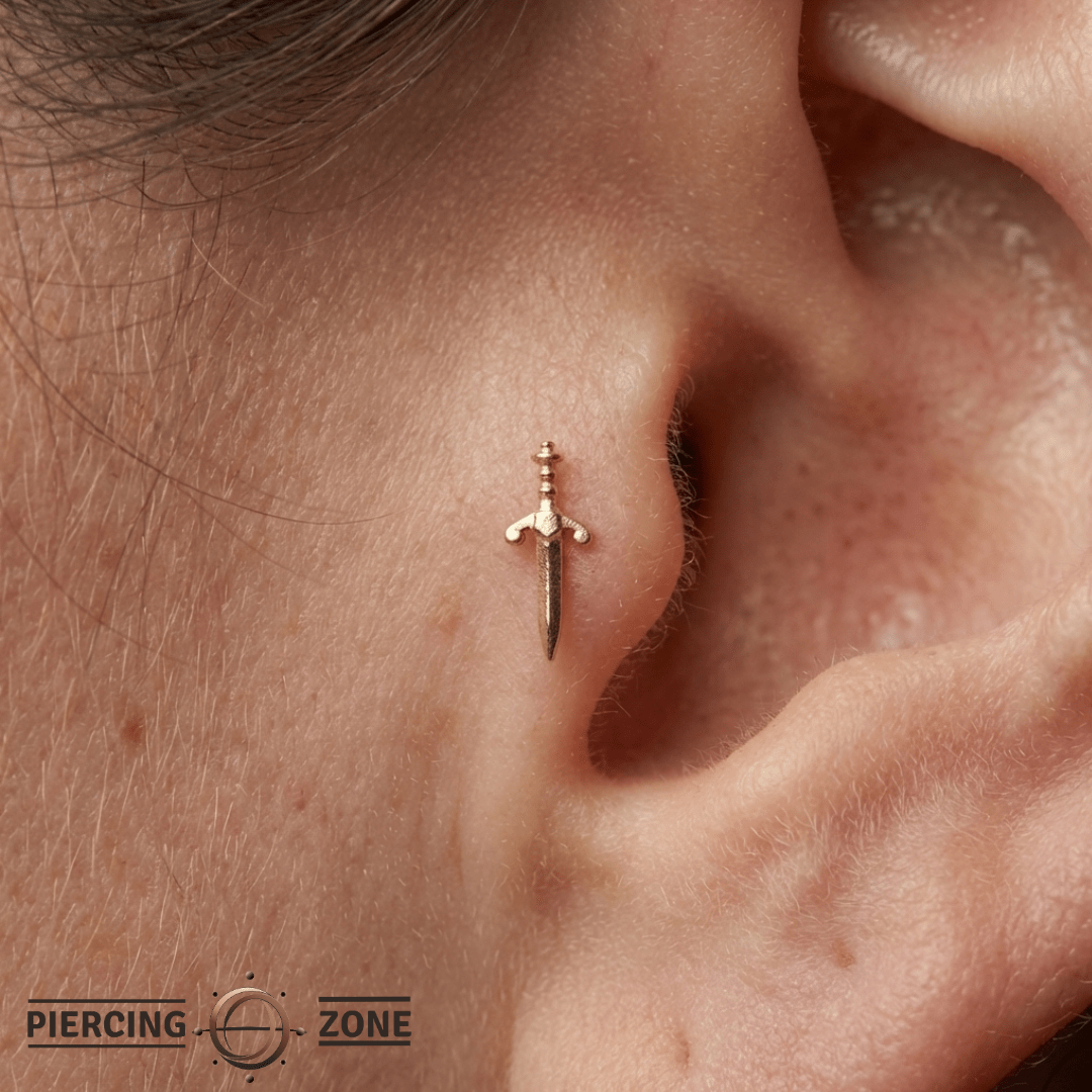 Blade Satin – 14K Gold Threadless End - piercing - zone.com