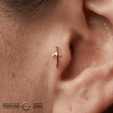 Blade Satin – 14K Gold Threadless End - piercing - zone.com