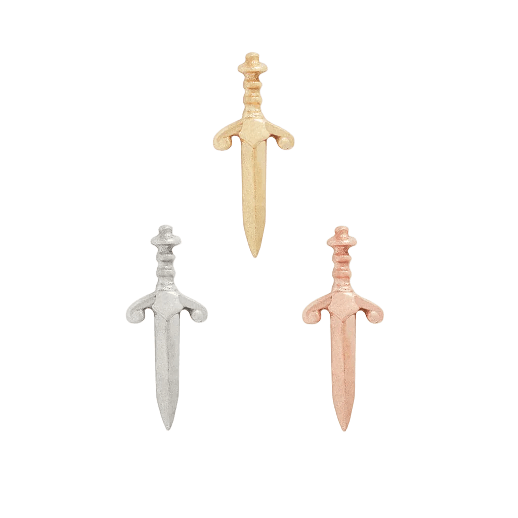 Blade Satin – 14K Gold Threadless End - piercing - zone.com