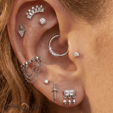 Blade – Sword - Inspired – 14K Gold Threadless End - piercing - zone.com