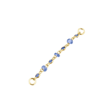Blue Sapphire Chain – 18K Gold Gemstone Piercing Chain - piercing - zone.com