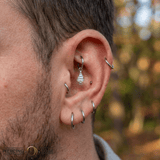 Blue Spruce – 14K & 18K Gold Charm - piercing - zone.com