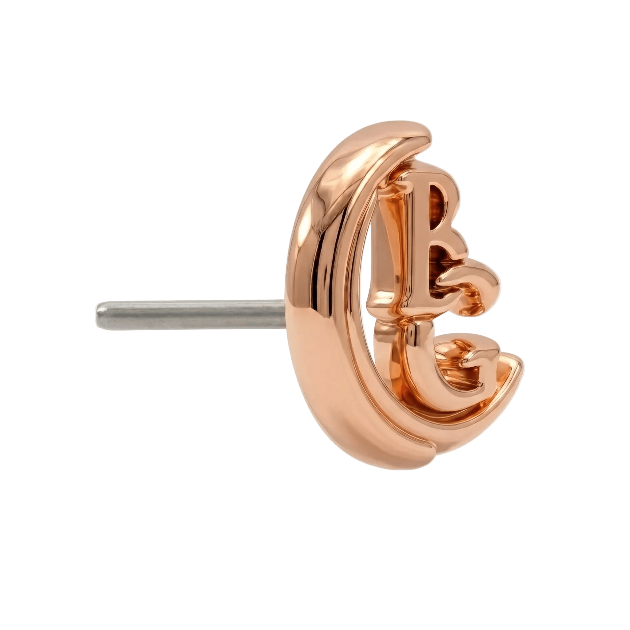 Body Gems Emblem – 14K Gold Threadless/Threaded End - piercing - zone.com