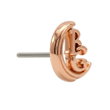 Body Gems Emblem – 14K Gold Threadless/Threaded End - piercing - zone.com