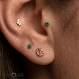 Body Gems Emblem – 14K Gold Threadless/Threaded End - piercing - zone.com