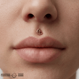 Body Gems Emblem – 14K Gold Threadless/Threaded End - piercing - zone.com