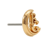 Body Gems Emblem – 14K Gold Threadless/Threaded End - piercing - zone.com