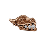 Dragon – 14K Gold Threadless/Threaded End