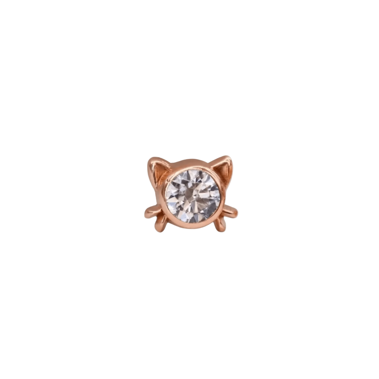 Lil Kitty – 14K Gold Threadless/Threaded End