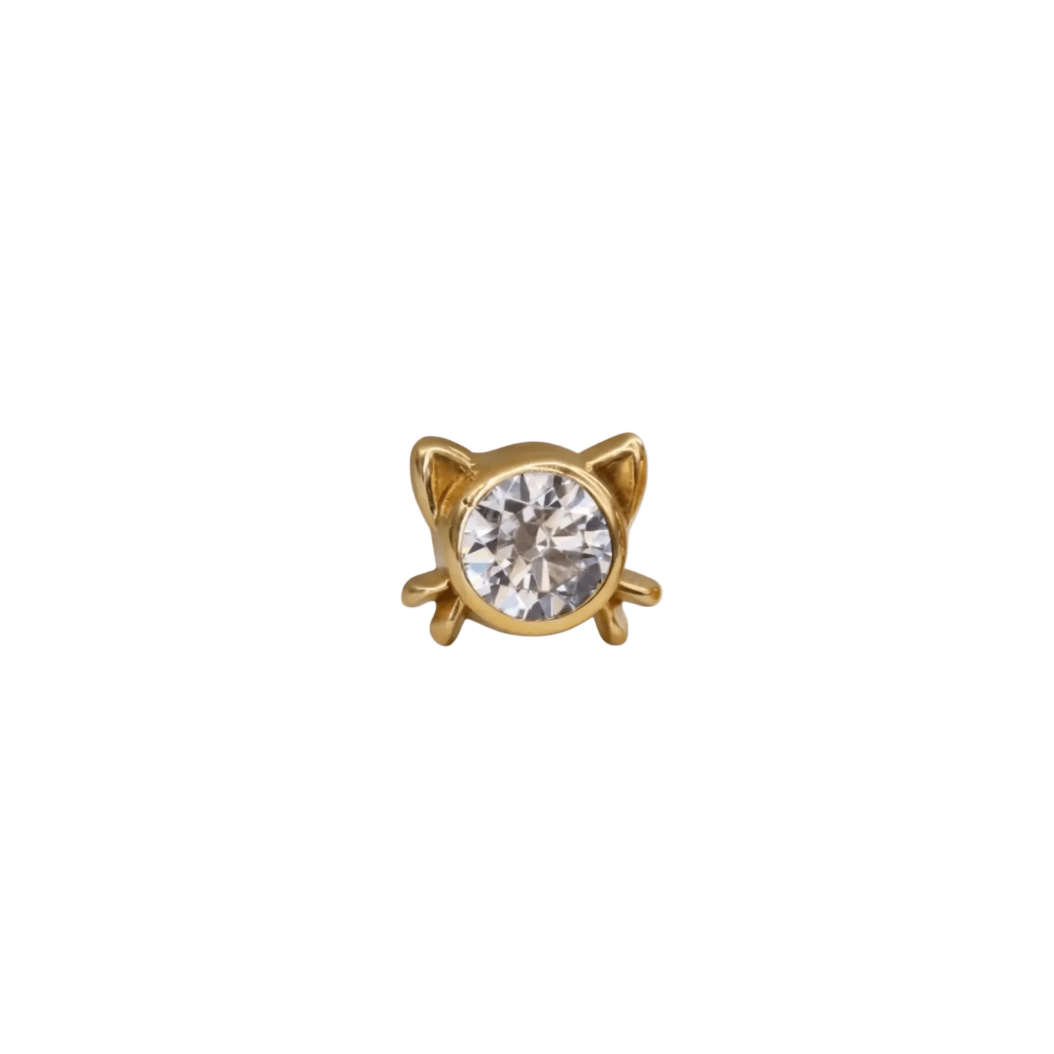 Lil Kitty – 14K Gold Threadless/Threaded End