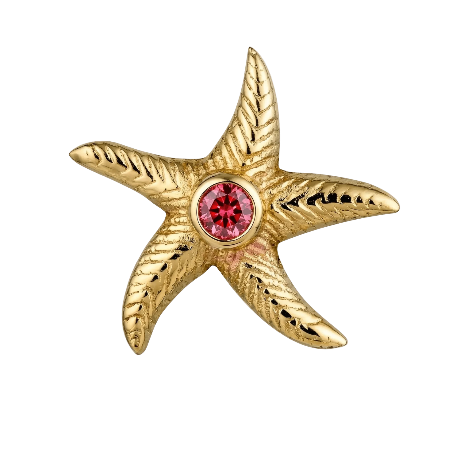 Starfish – 14K Gold Threadless/Threaded End