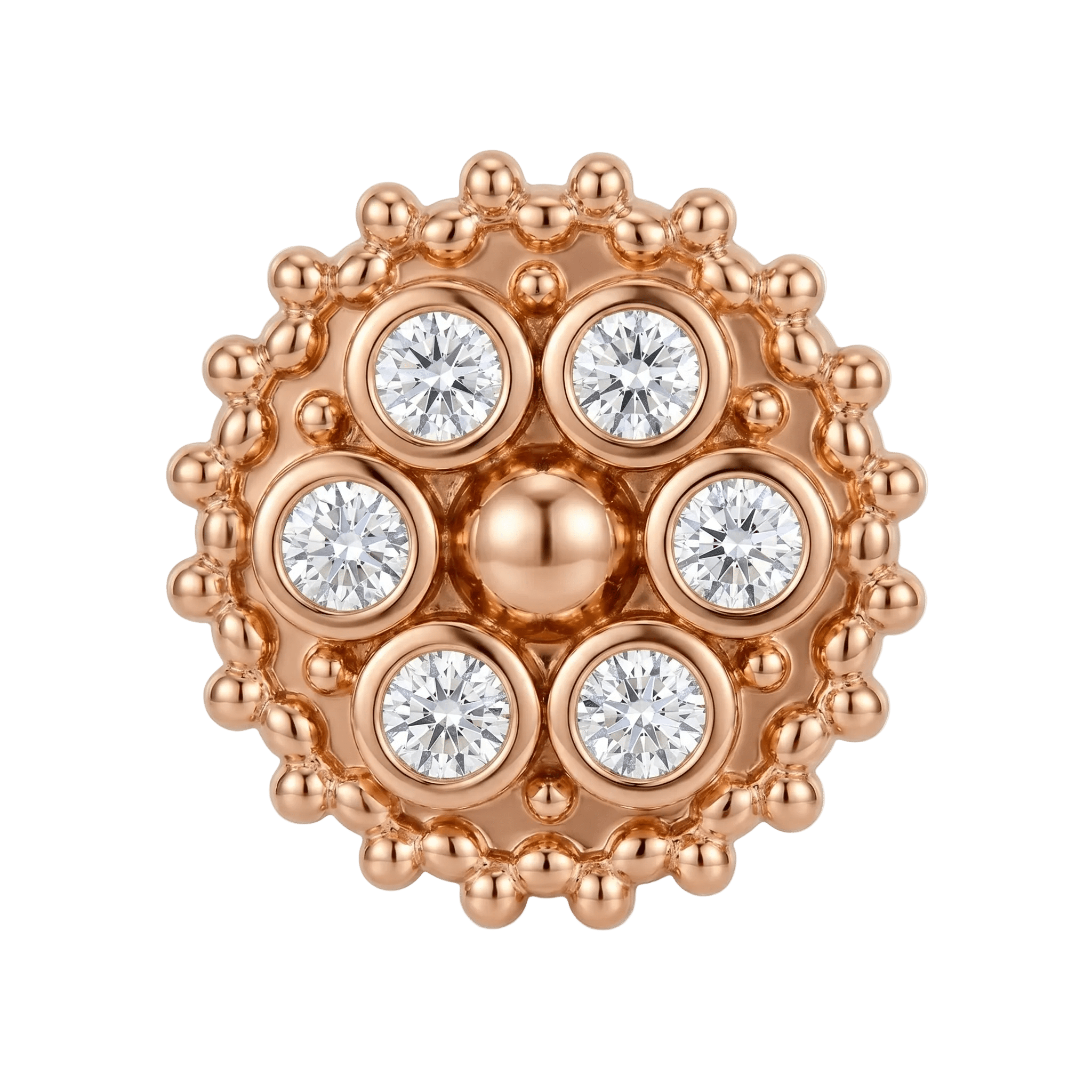 Bolly - 14K Gold Cluster Threadless/Threaded End - piercing - zone.com
