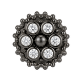 Bolly - 14K Gold Cluster Threadless/Threaded End - piercing - zone.com