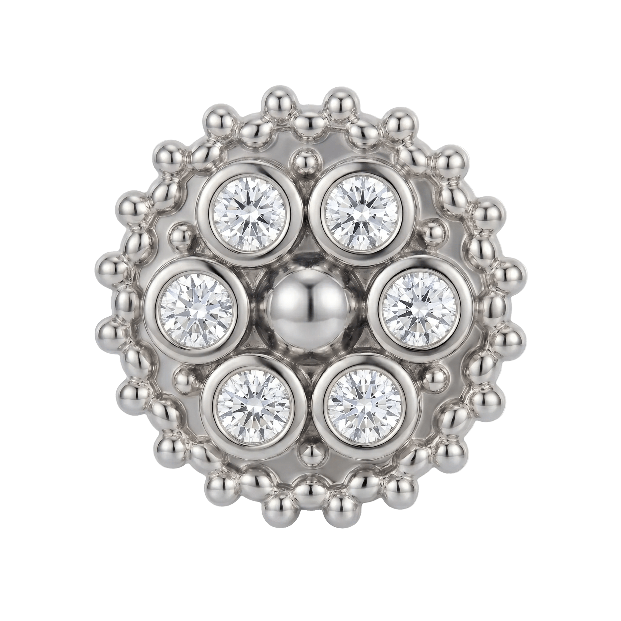 Bolly - 14K Gold Cluster Threadless/Threaded End - piercing - zone.com