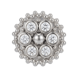 Bolly - 14K Gold Cluster Threadless/Threaded End - piercing - zone.com