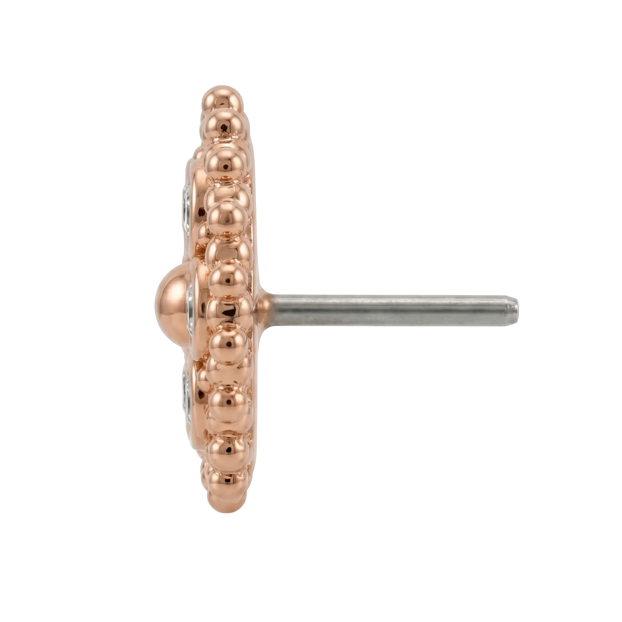Bolly - 14K Gold Cluster Threadless/Threaded End - piercing - zone.com