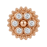 Bolly - 14K Gold Cluster Threadless/Threaded End