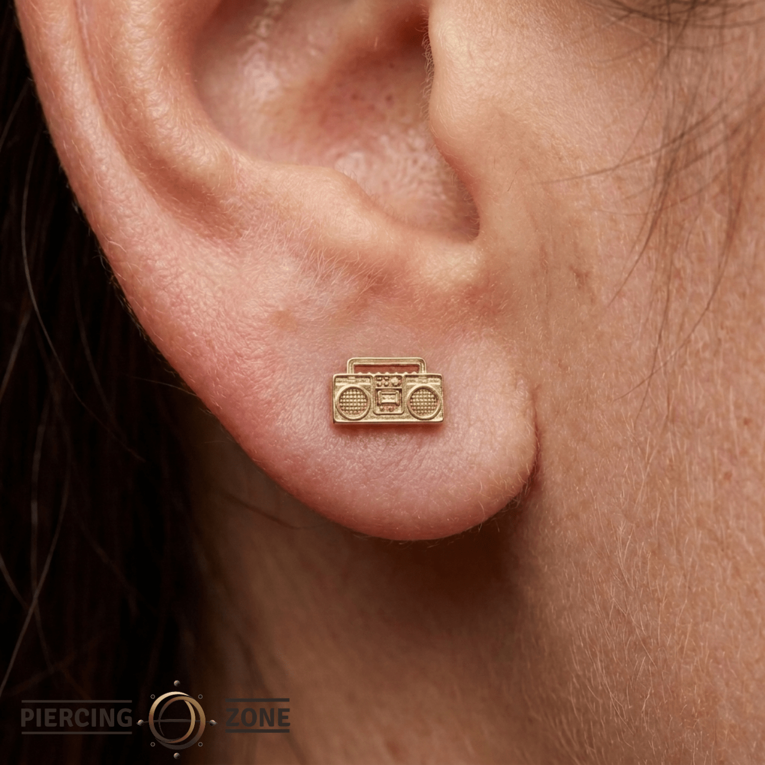 BOOMBOX - 14K Gold Threadless/Threaded End - piercing - zone.com