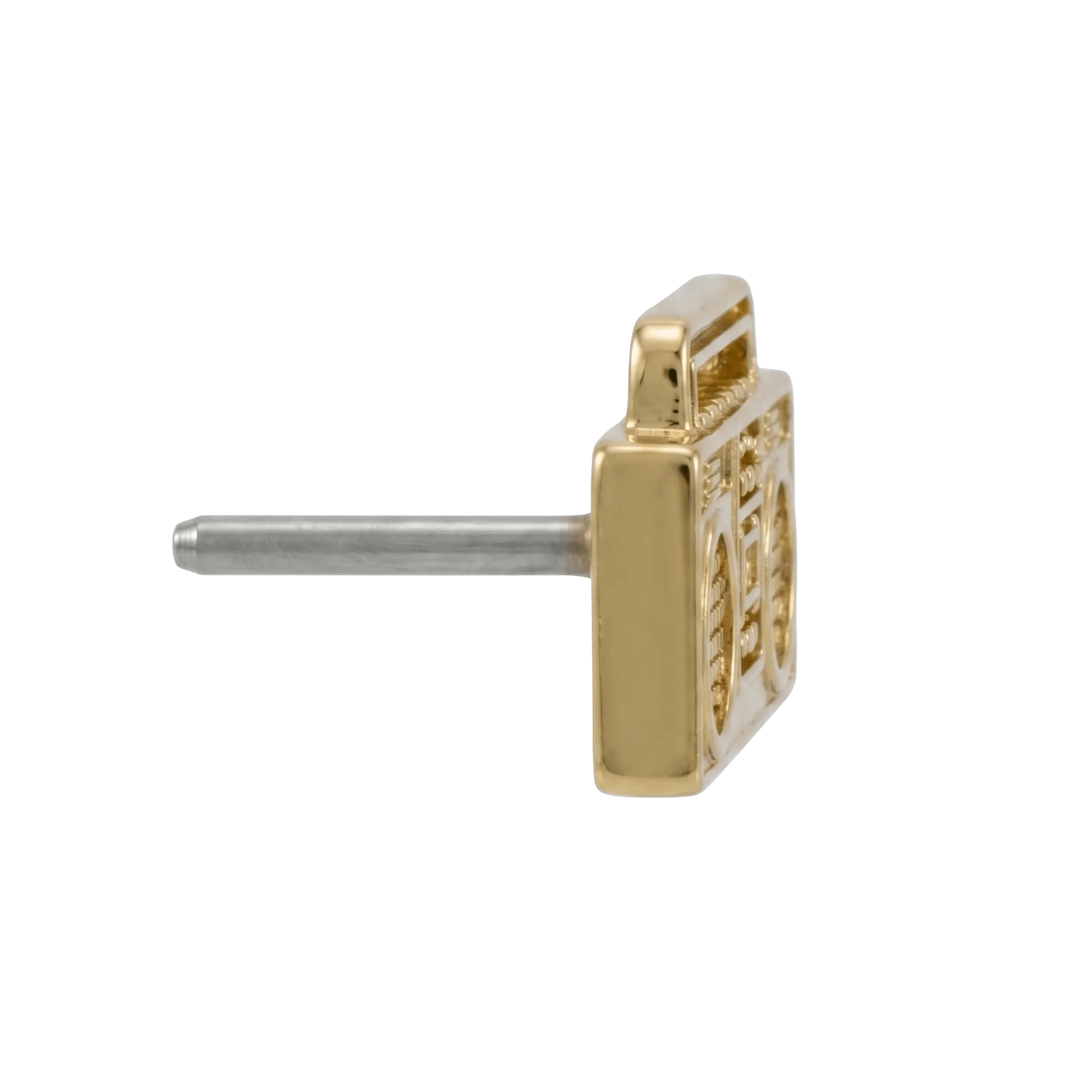 BOOMBOX - 14K Gold Threadless/Threaded End - piercing - zone.com