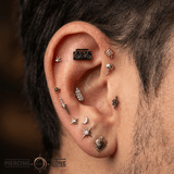 BOOMBOX - 14K Gold Threadless/Threaded End - piercing - zone.com