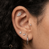 Botaniste – CZ Bloom – 14K Gold Threadless End - piercing - zone.com