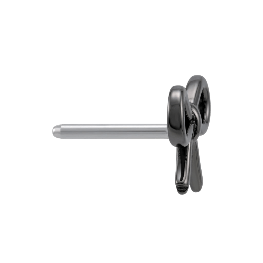 BOW - 14K Gold Threadless/Threaded End - piercing - zone.com