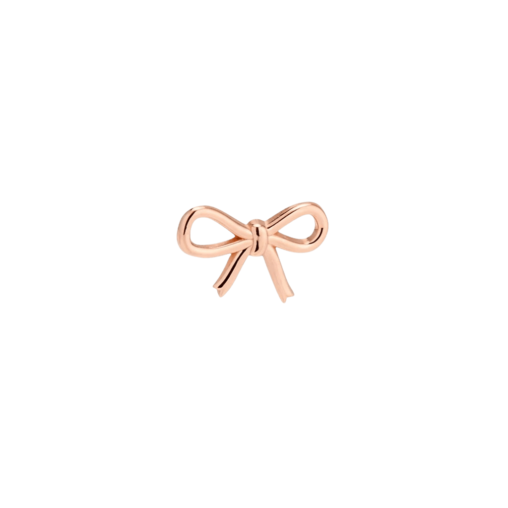 BOW - 14K Gold Threadless/Threaded End - piercing - zone.com