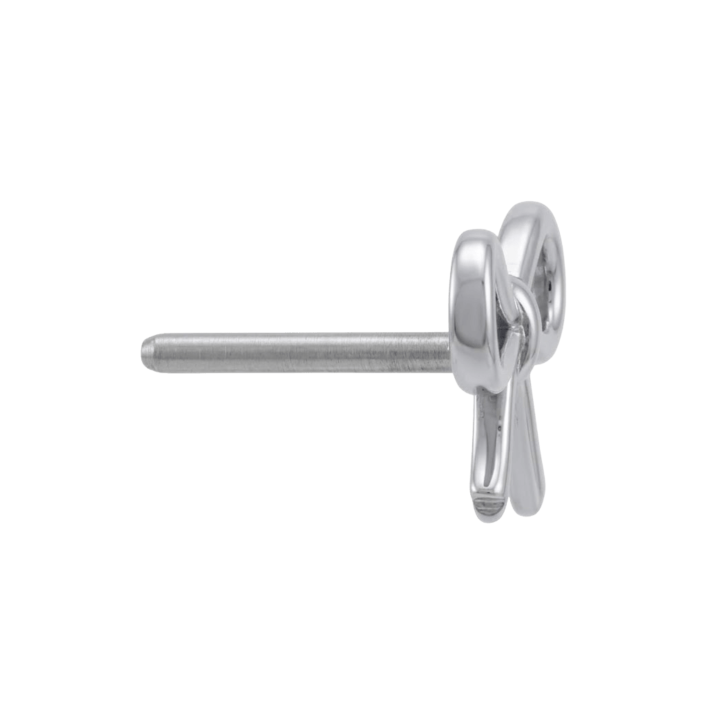 BOW - 14K Gold Threadless/Threaded End - piercing - zone.com