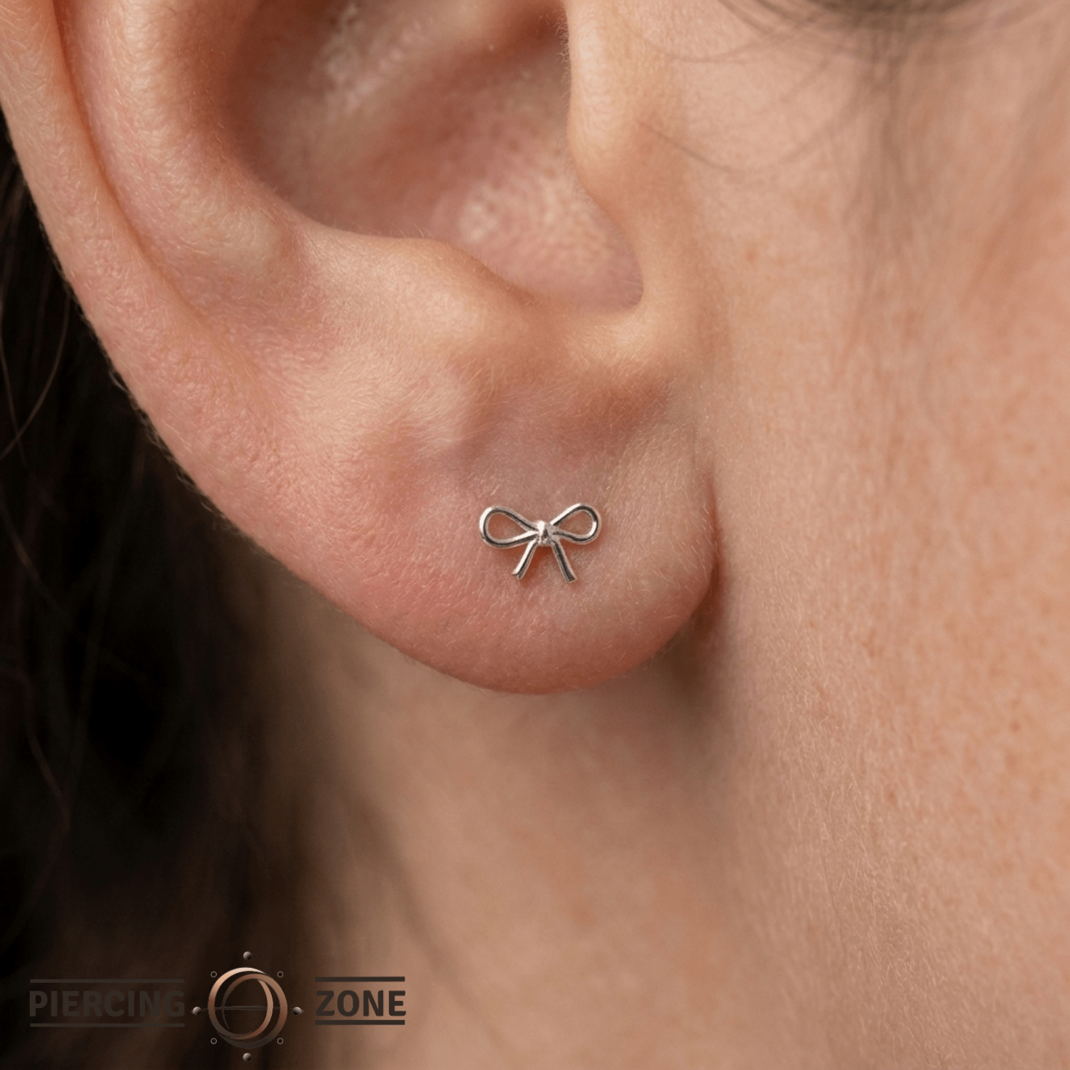 BOW - 14K Gold Threadless/Threaded End - piercing - zone.com