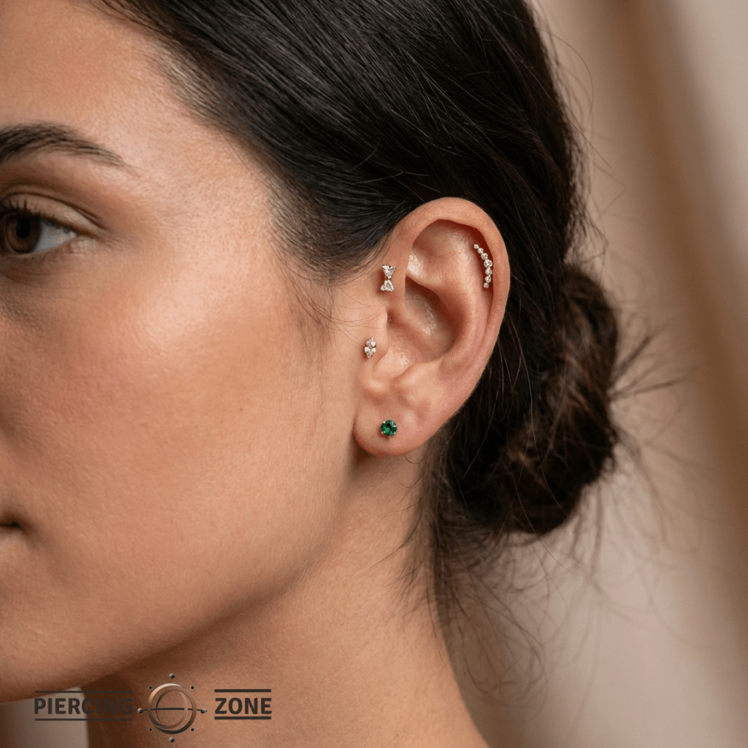 Bow Tie – 14K Gold Threadless/Threaded End - piercing - zone.com