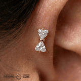 Bow Tie – 14K Gold Threadless/Threaded End - piercing - zone.com