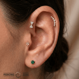 Bow Tie – 14K Gold Threadless/Threaded End - piercing - zone.com