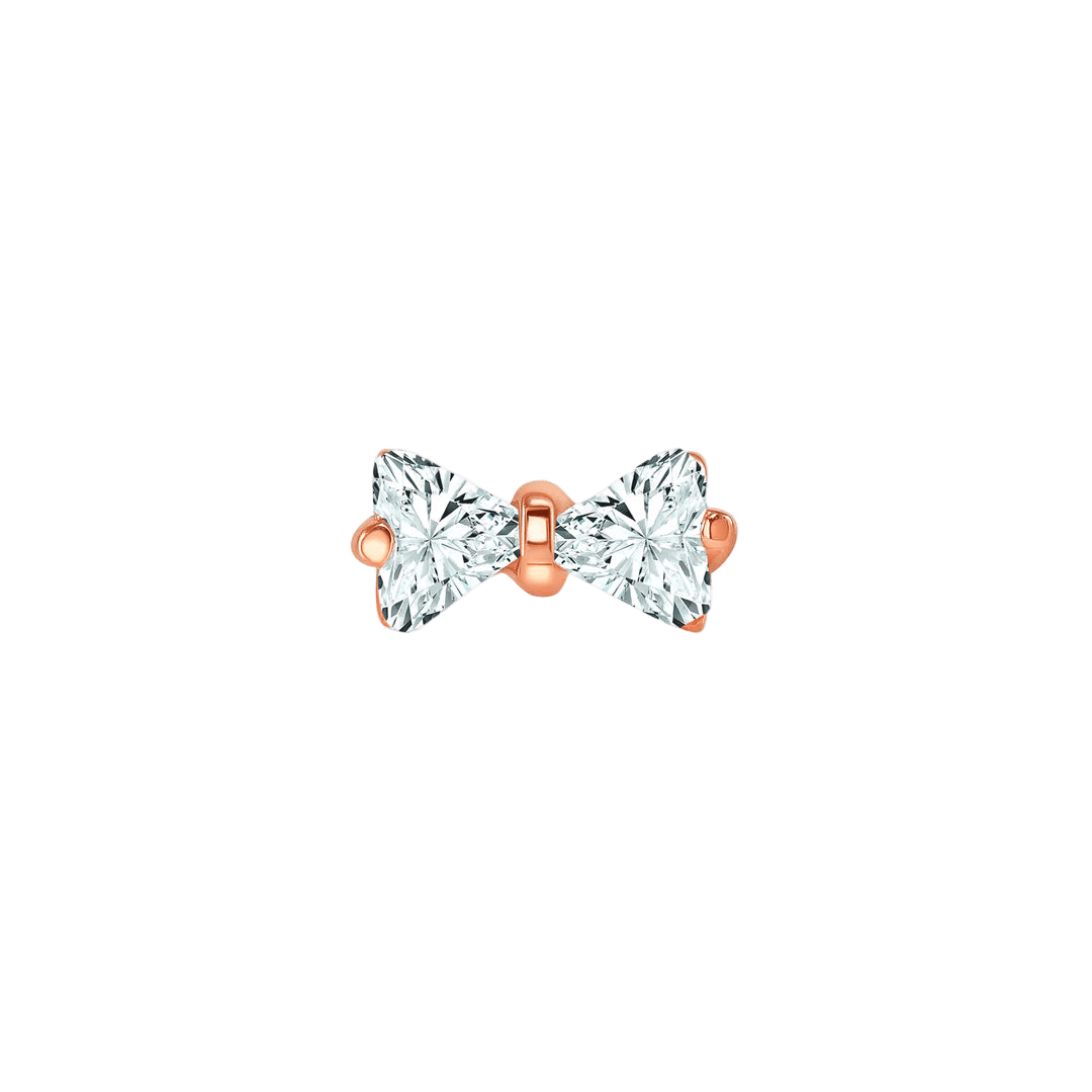 Bow Tie – 14K/18K Gold Threadless End - piercing - zone.com