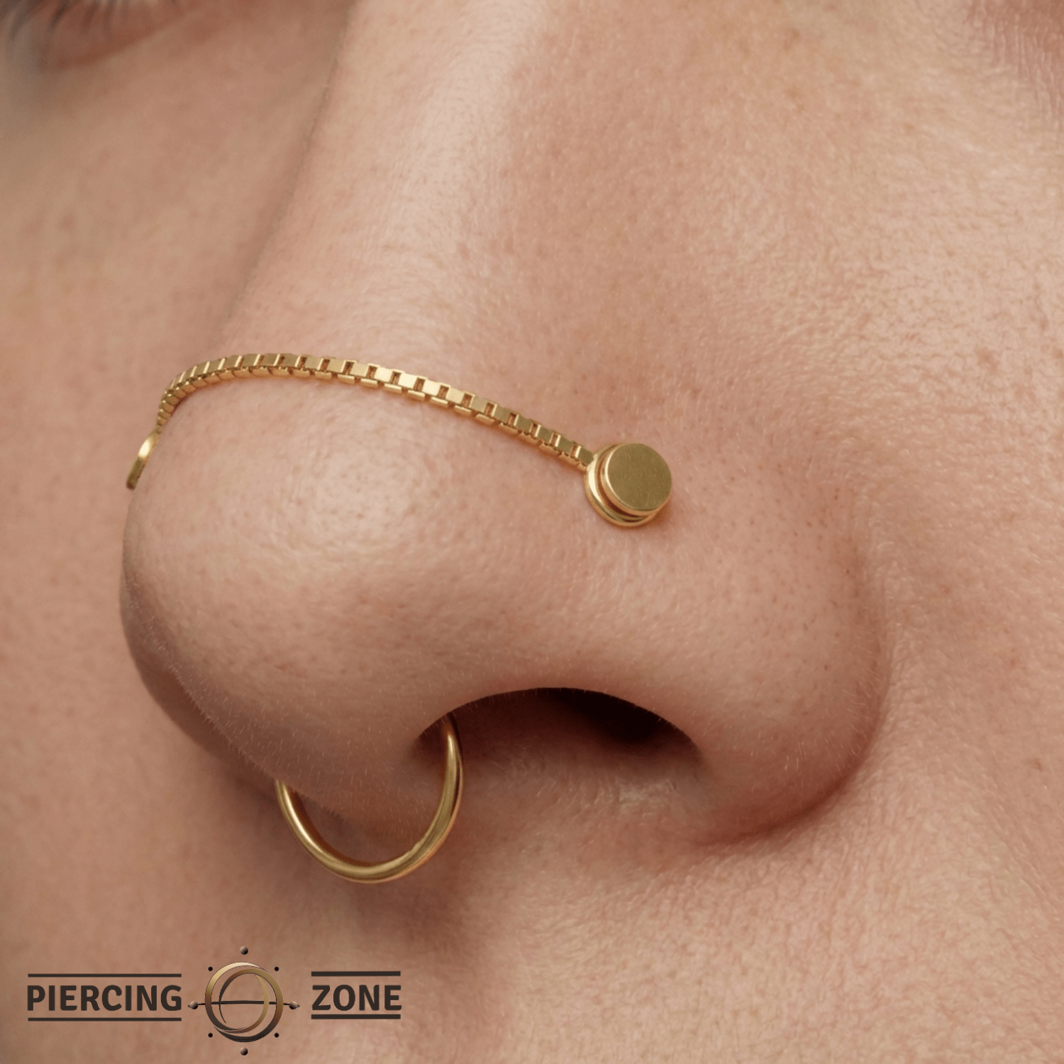 Box Chain – 14K Gold Piercing Chain - piercing - zone.com