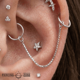 Box Chain – 14K Gold Piercing Chain - piercing - zone.com