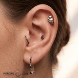 Boxing Gloves with Gems – 14K/18K Gold Threadless End - piercing - zone.com