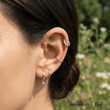 Brigitte – CZ Five - Stone – 14K Gold Seam Ring - piercing - zone.com