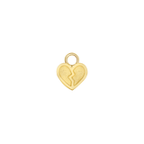 Broken Heart – 14K & 18K Gold Charm - piercing - zone.com