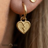 Broken Heart – 14K & 18K Gold Charm - piercing - zone.com