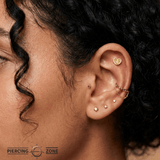 Broken Heart – 14K Gold Threadless/Threaded End - piercing - zone.com