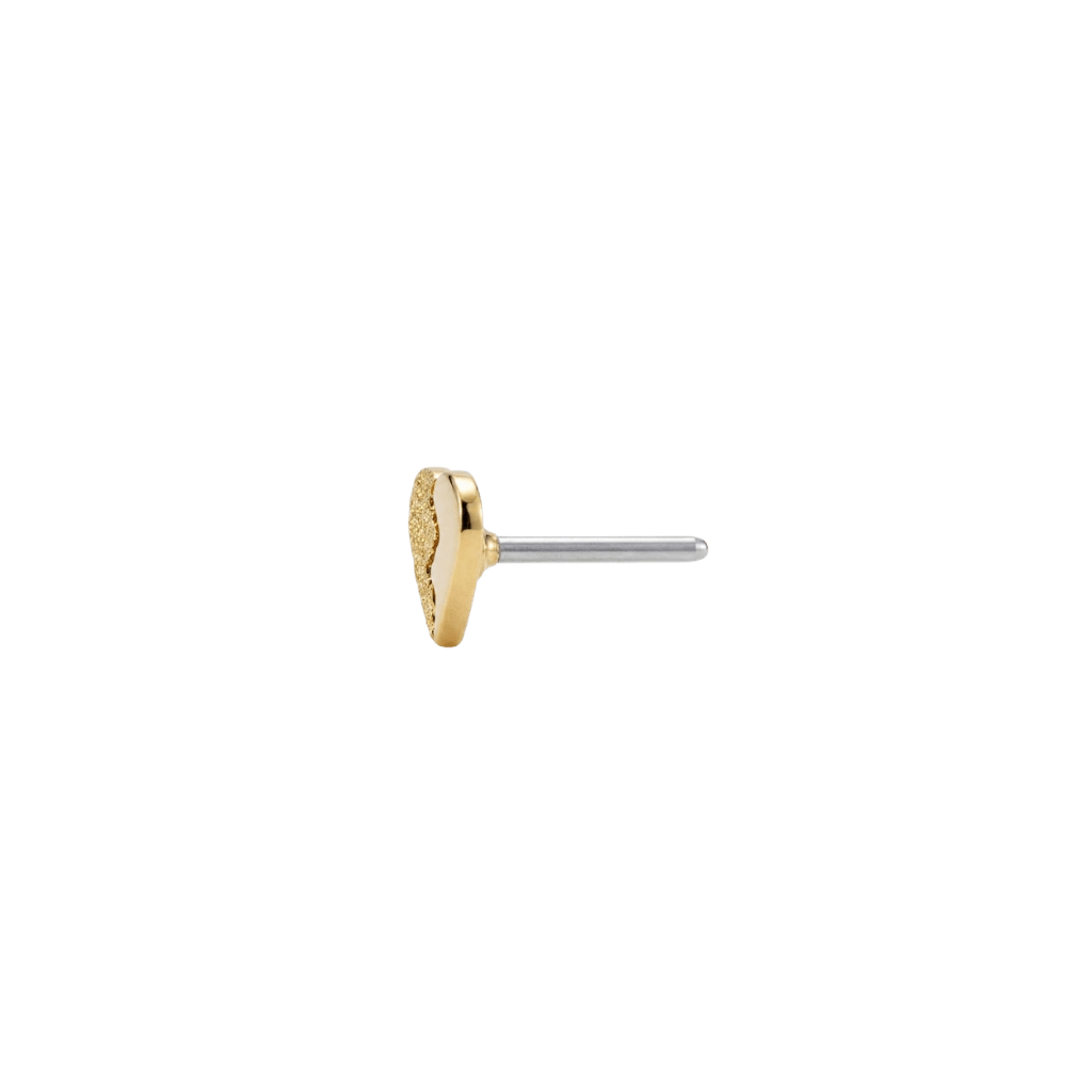 Broken Heart - 18K Gold Threadless/Threaded End - piercing-zone.com