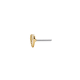 Broken Heart - 18K Gold Threadless/Threaded End - piercing-zone.com