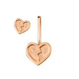 Broken Heart Curved Barbell – 14K Gold Navel Piercing - piercing - zone.com
