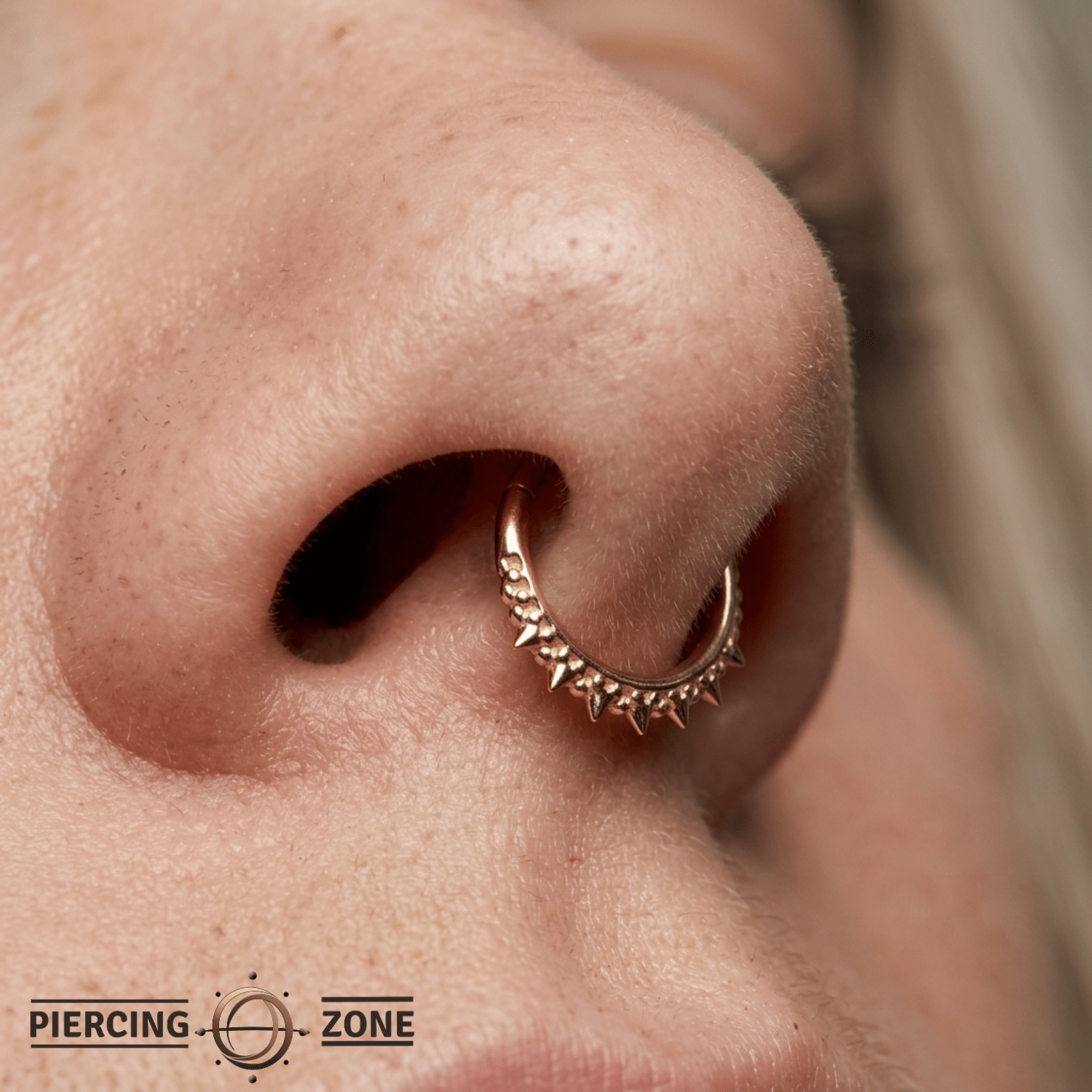 Brooklyn – Baroque Spikes – 14K Gold Clicker Ring - piercing - zone.com