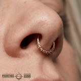 Brooklyn – Baroque Spikes – 14K Gold Clicker Ring - piercing - zone.com