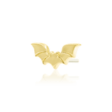 Bruce – Bat Silhouette – 14K Gold Threadless End - piercing - zone.com