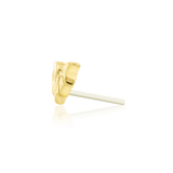 Bruce – Bat Silhouette – 14K Gold Threadless End - piercing - zone.com